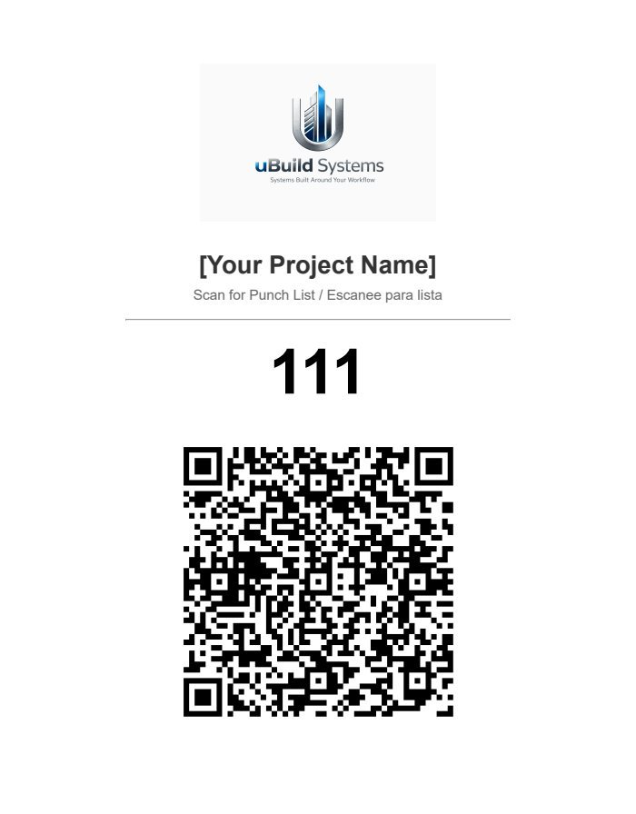 Printable QR sheet
